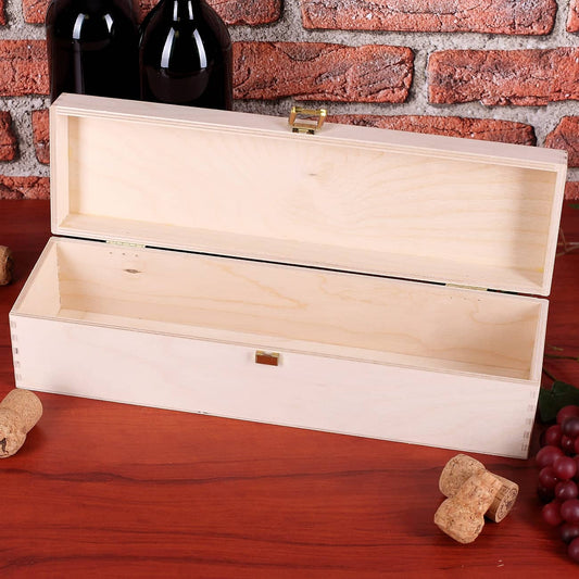 Holzverpackung für Wein mit persönlichem Aufdruck - innen