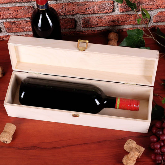 Holzkiste für Wein mit Aufdruck zum Geburtstag