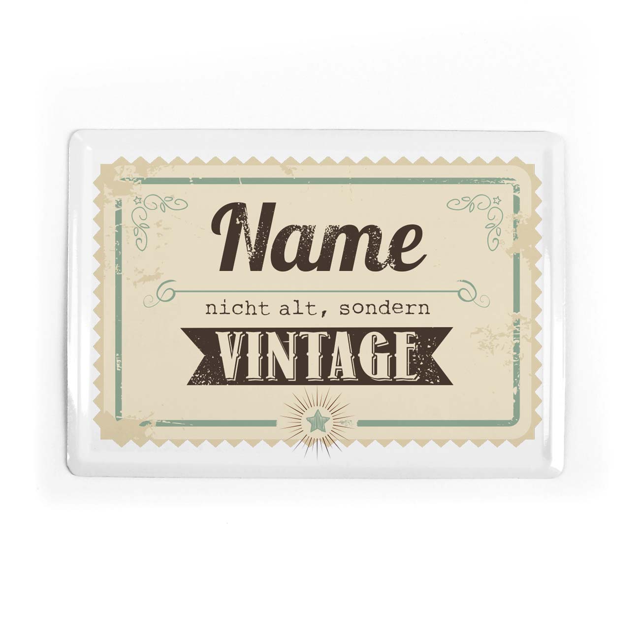 Blechpostkarte Geburtstag vintage