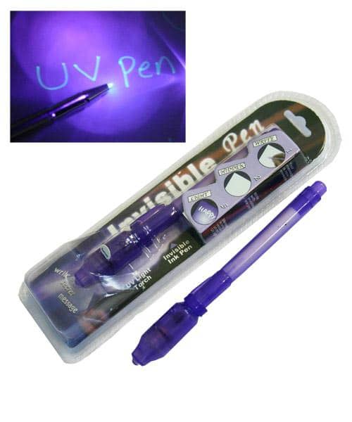 Geheimstift mit unsichtbarer Tinte