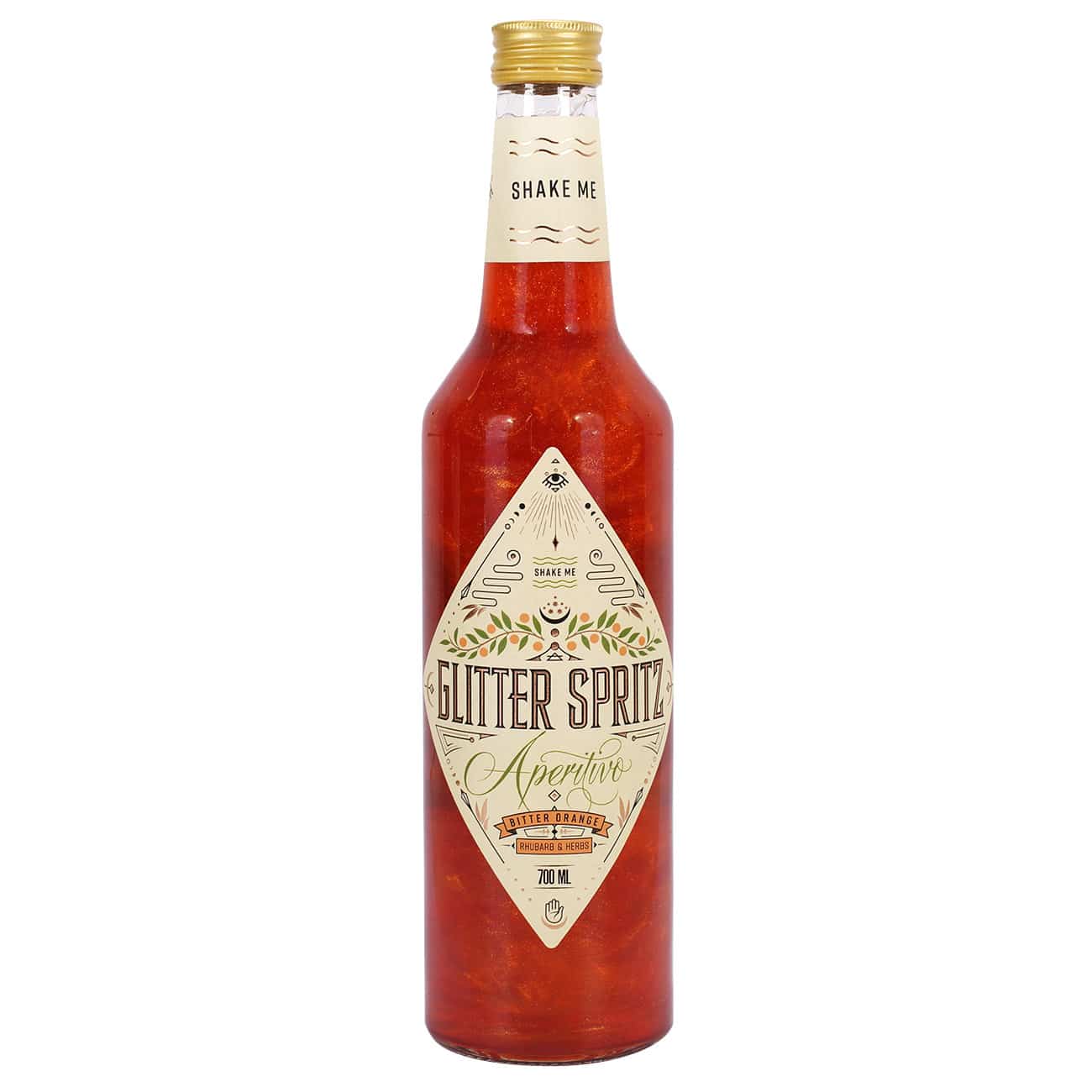 Glitzernder Spritz Bitter Orange Aperitivo