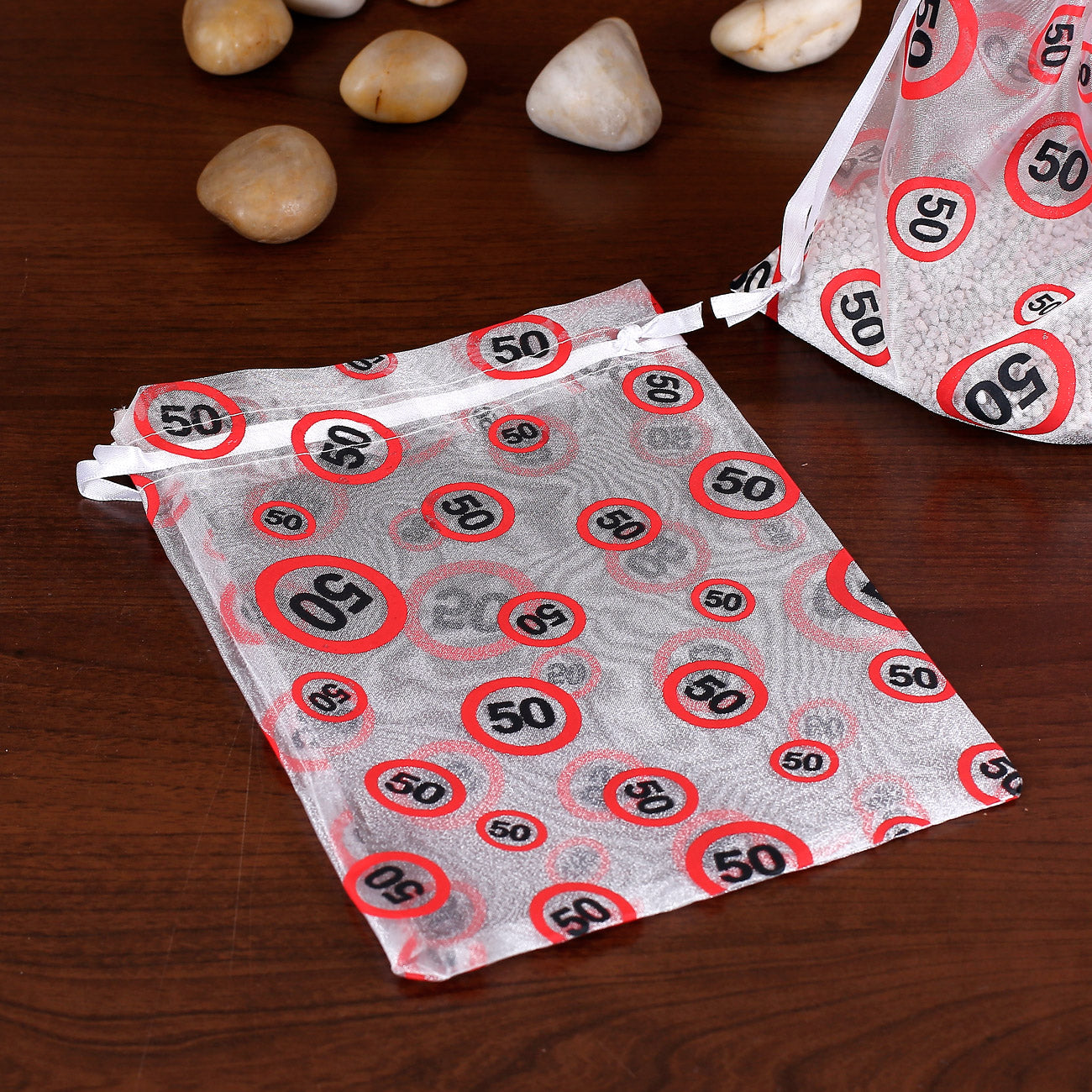 Organza Säckchen zum 50. Geburtstag