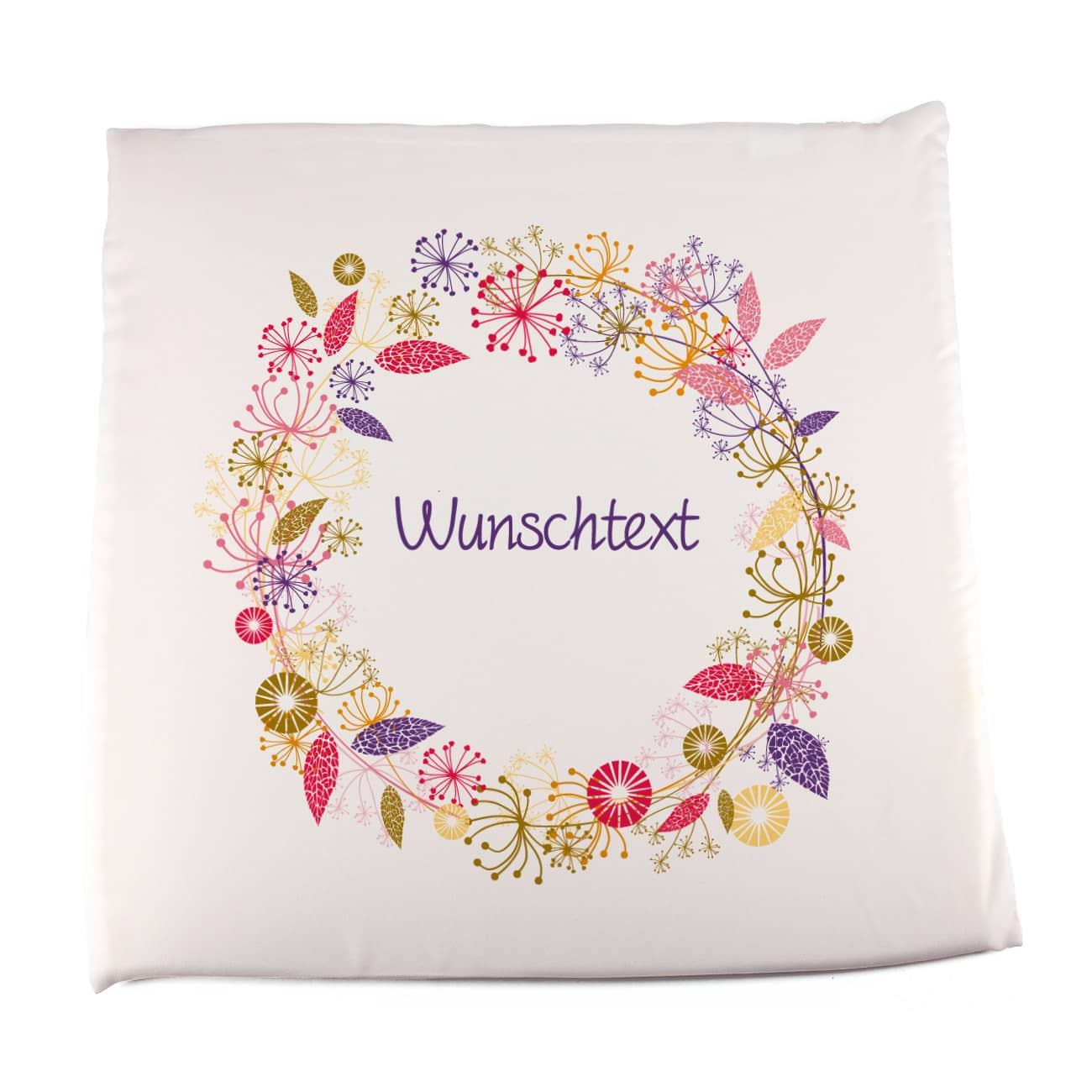 Sitzkissen mit Sommermotiv und Wunschtext