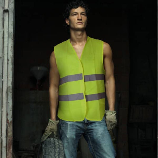Warnweste in signalgelb