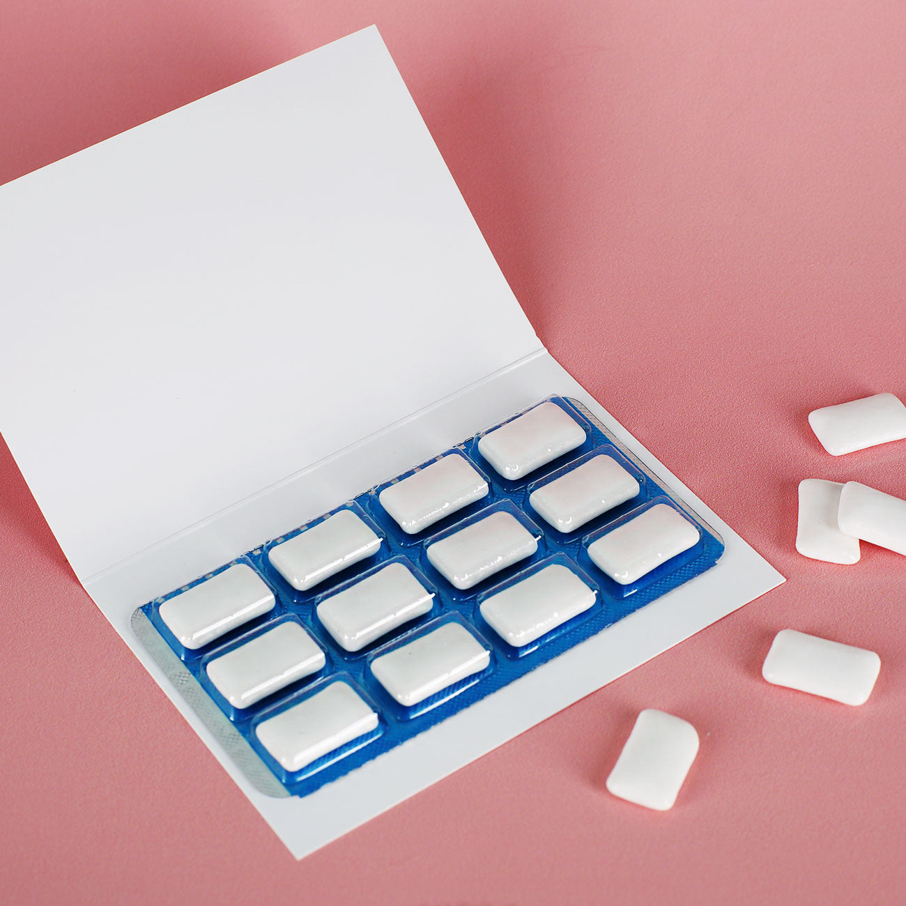 12 Kaugummi Dragees mit Pfefferminz Geschmack