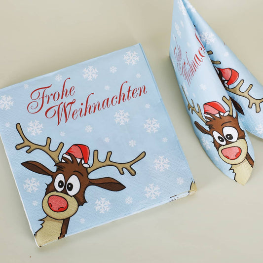 Weihnachtliche Servietten "Frohe Weihnachten"