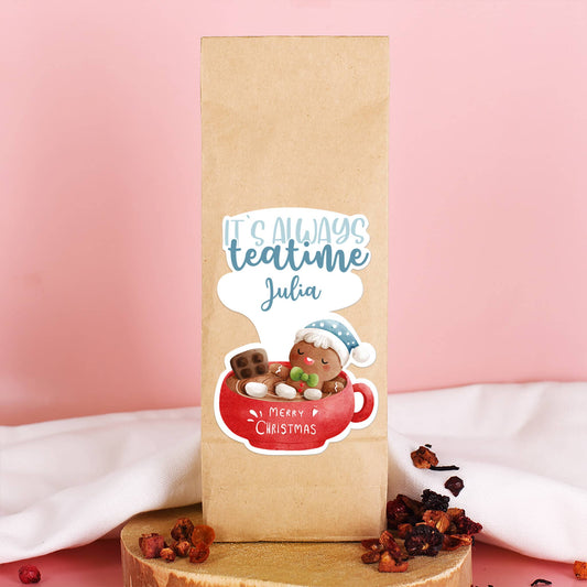 Tee in personalisierter Verpackung zu Weihnachten