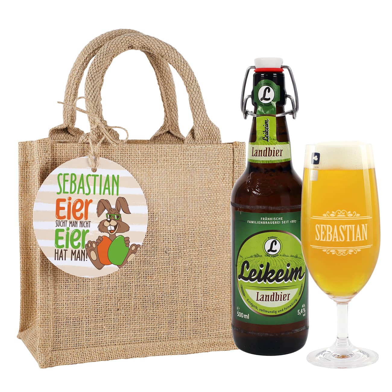 Lustiges Geschenkset mit Bier zu Ostern