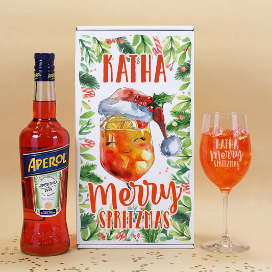 Personalisiertes Geschenkset zu Weihnachten mit Aperol