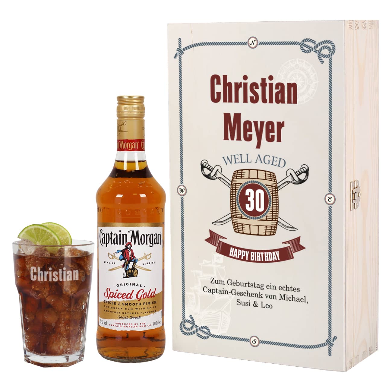 Captain Morgan Geburtstags Geschenk Set