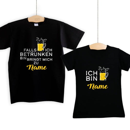 Partner-Shirts - Falls ich betrunken bin, bringt mich zu...