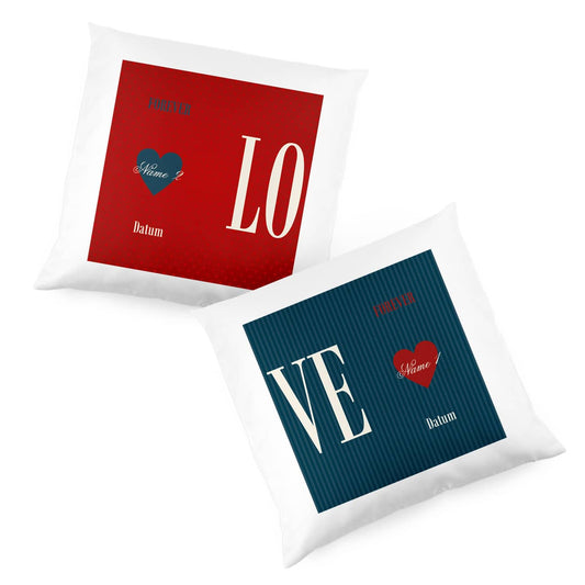 Persönliches Kissen im Set - Love