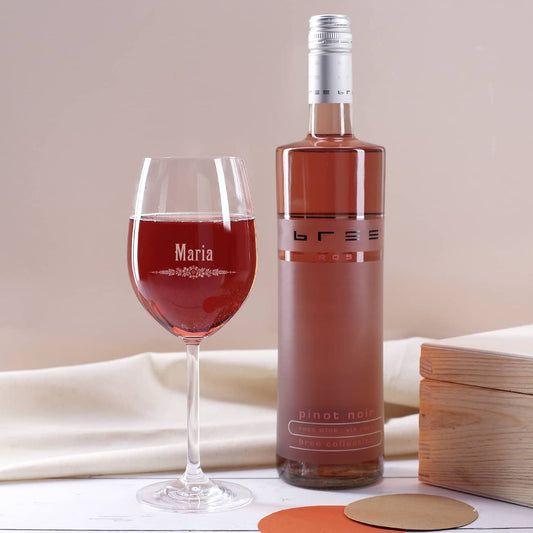 Persöniches Leonardo Weinglas und Weinflasche Ihrer Wahl