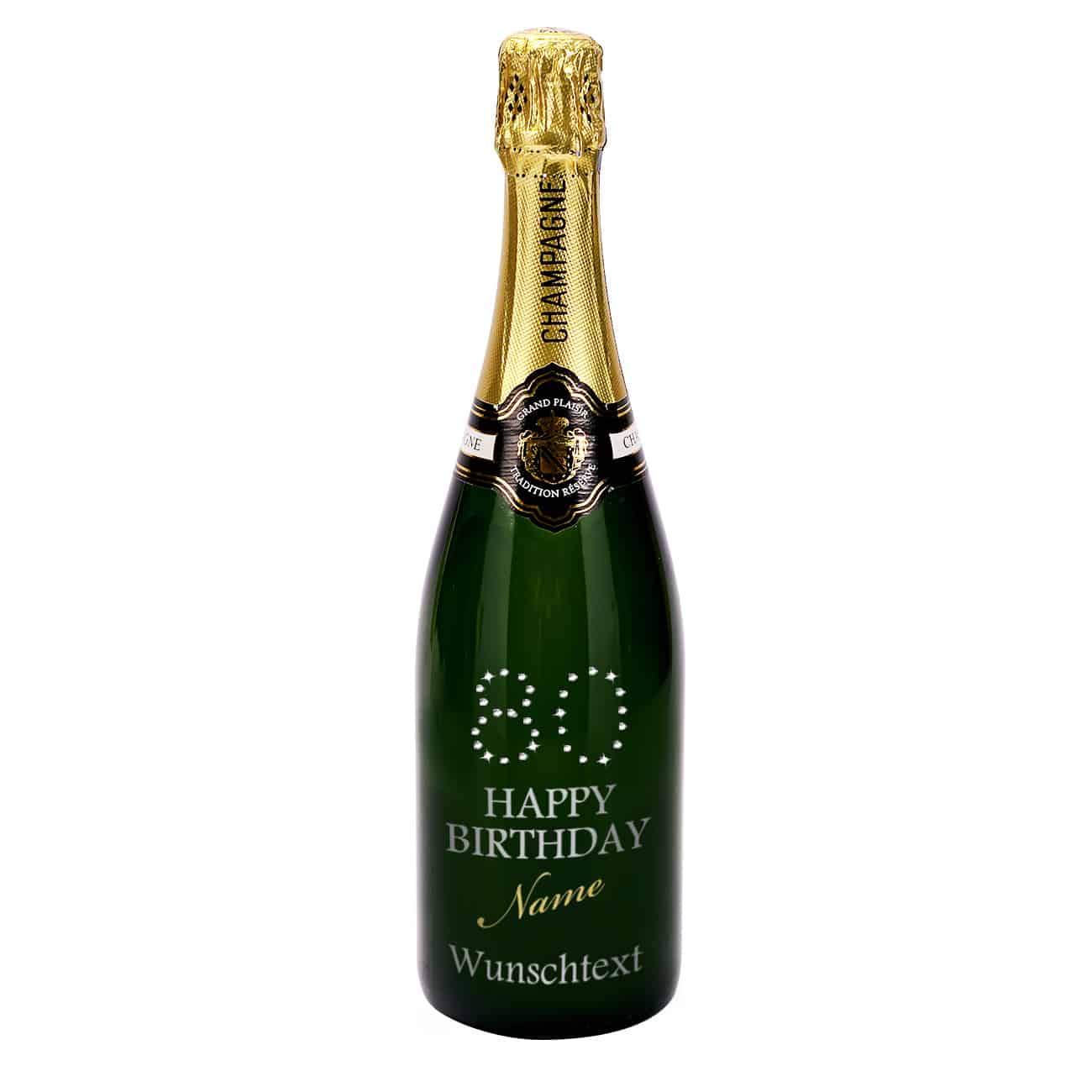 Champagner - Geschenk zum 80. Geburtstag mit persönlicher Gravur