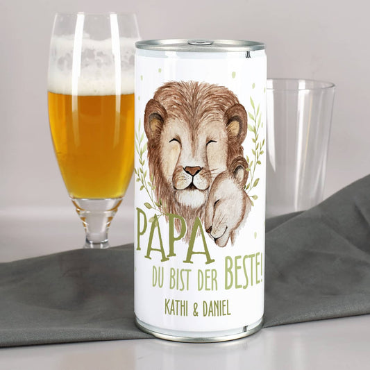 Löwen Motiv auf personalisiertem Etikett