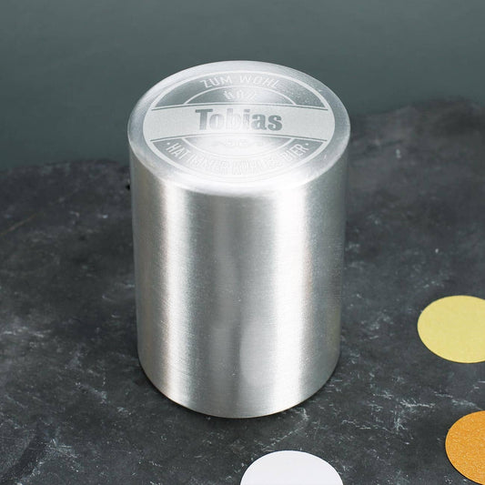 Flaschenöffner aus Metall mit Namensgravur