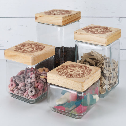 Keksdose / Vorratsglas „Eid Mubarak“ mit Wunschname für Ramadan & festliche Anlässe