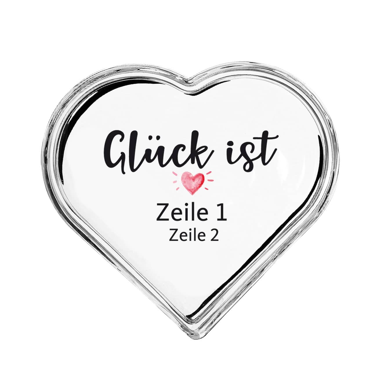 Glück ist... Glasdose für Geldgeschenke zur Hochzeit