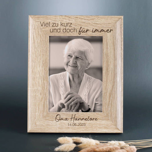 Bilderrahmen als Andenken für Verstorbene