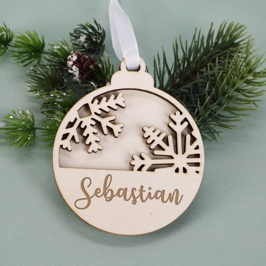 Christbaumanhänger mit Name personalisiert