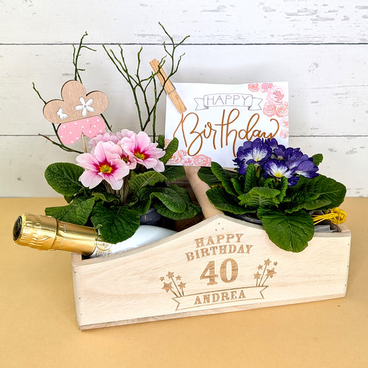 Pflanzkorb zum Geburtstag als Geldgeschenk oder Dekoration