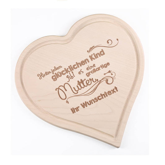 Herzbrettchen mit Wunschtext zum Muttertag