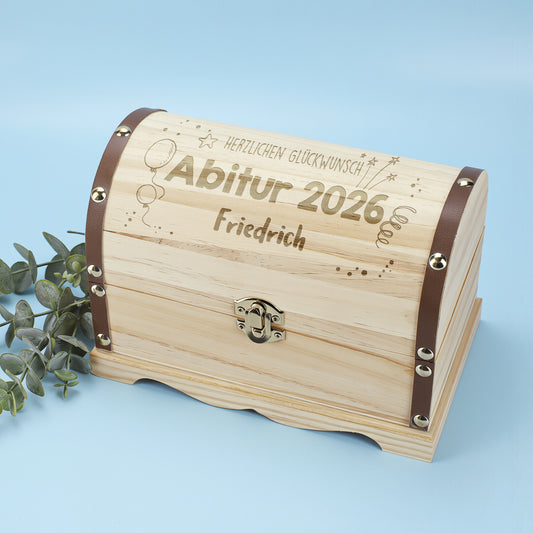 Schatztruhe in 3 Größen mit Wunschtext graviert