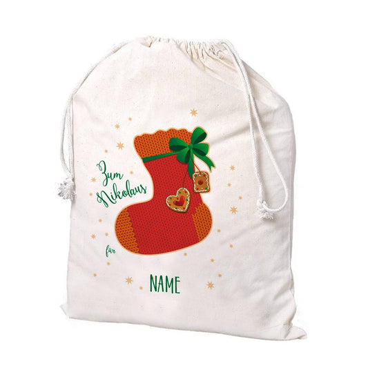 Geschenksack zum Nikolaus mit Name