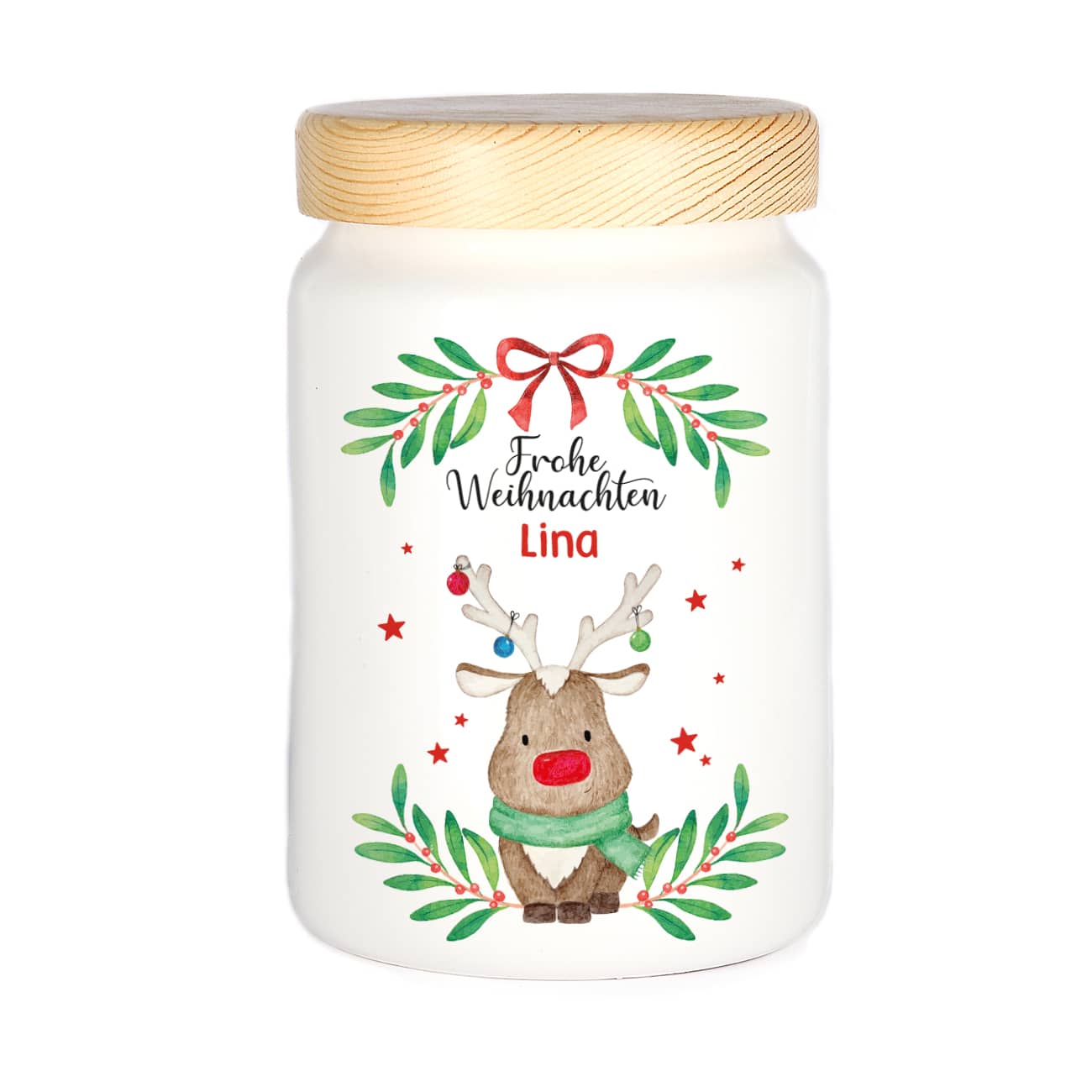 Keksdose aus Keramik zu Weihnachten
