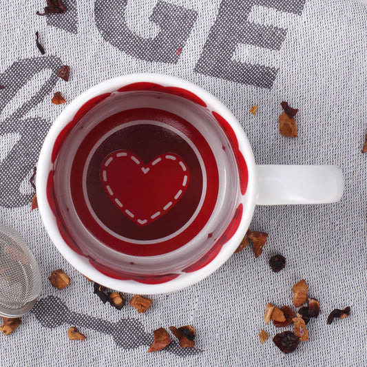 innen mit Herzen und Ich liebe dich bedruckt