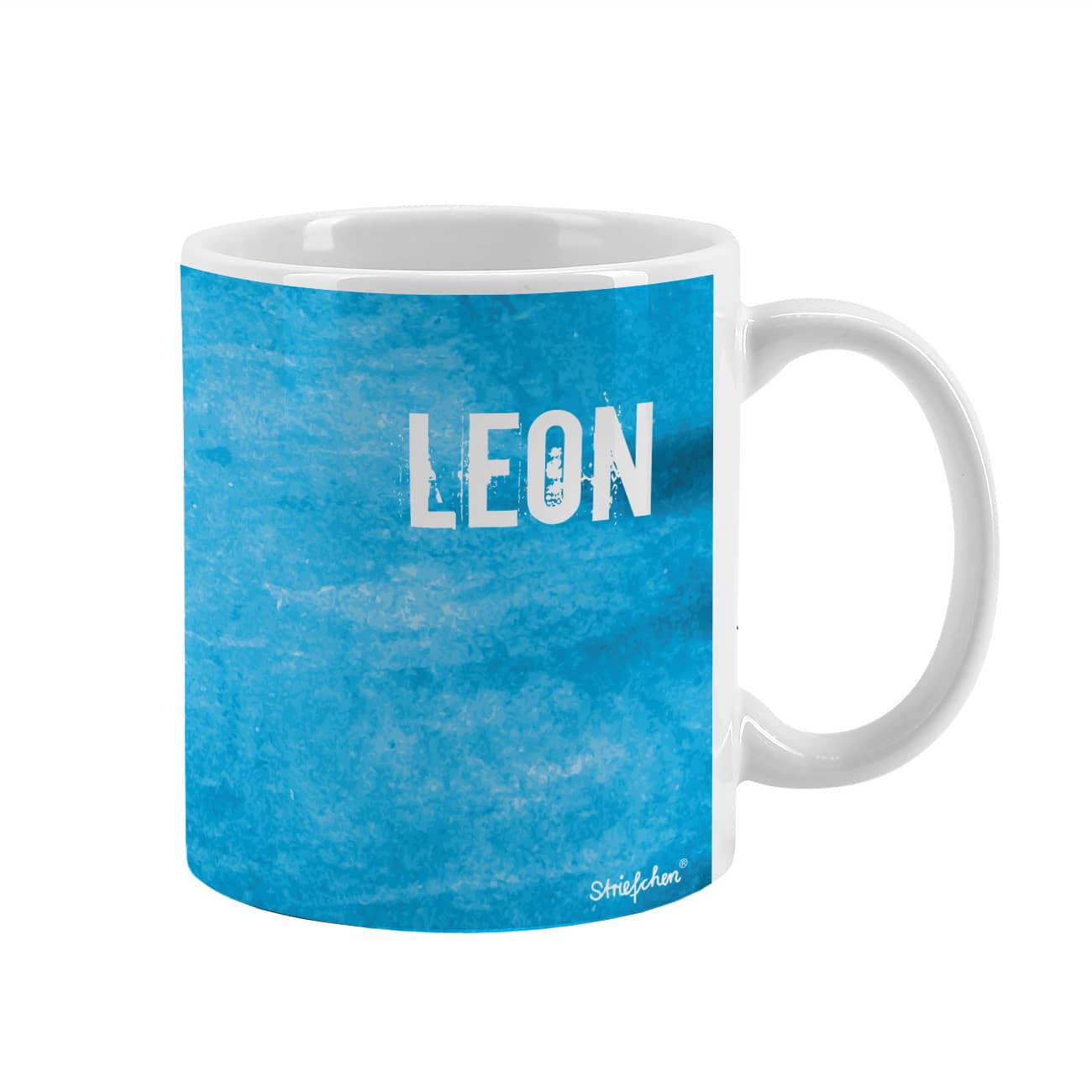 Farbige Fußballtasse mit Namensaufdruck