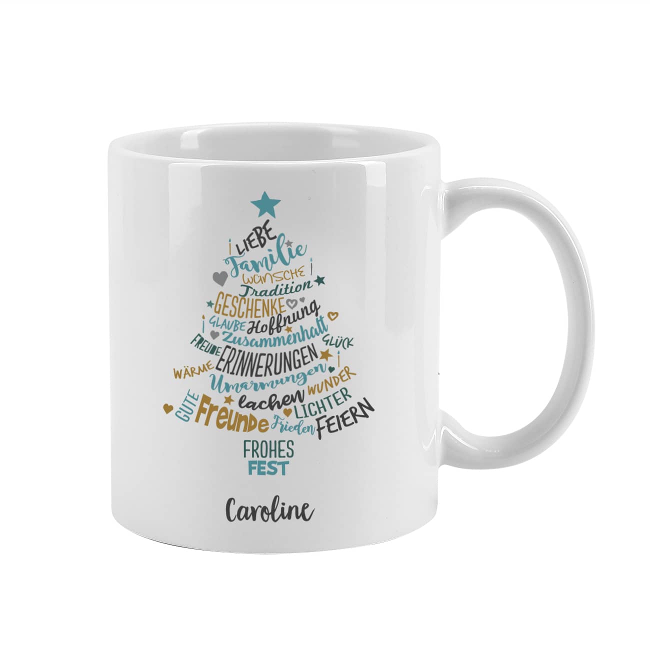 Weihnachten Tasse mit Wunschtext