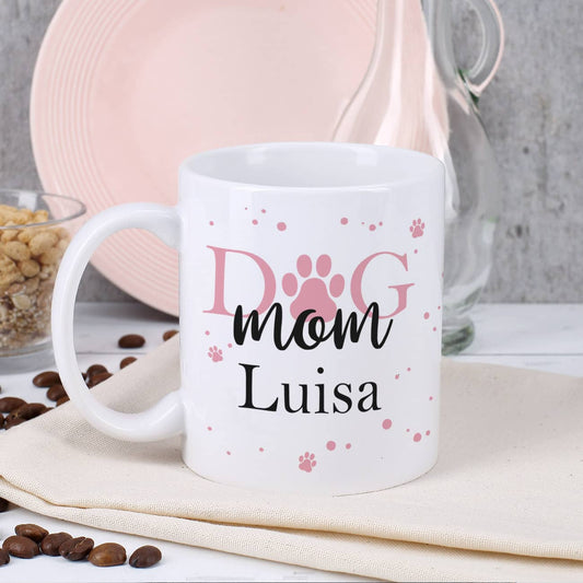 Dog Mom - Individuell bedruckte Kaffeetasse für Hundebesitzerinnen