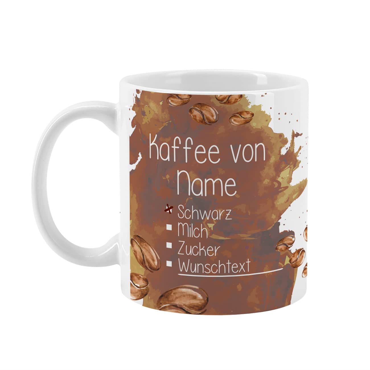Watercolor Kaffeetasse mit Ihren persönlichen Vorlieben gestaltet