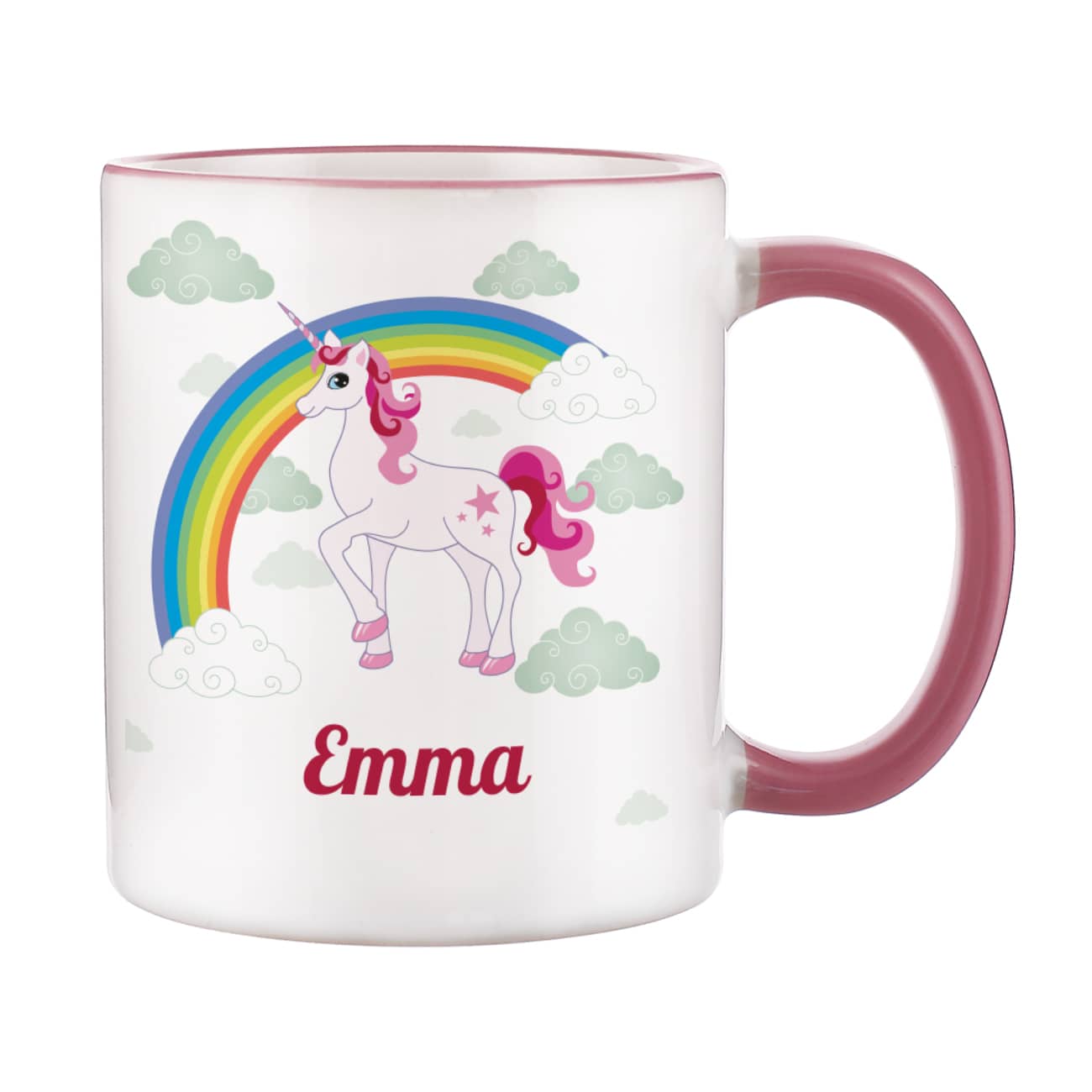 Tasse Einhorn Regenbogen Name