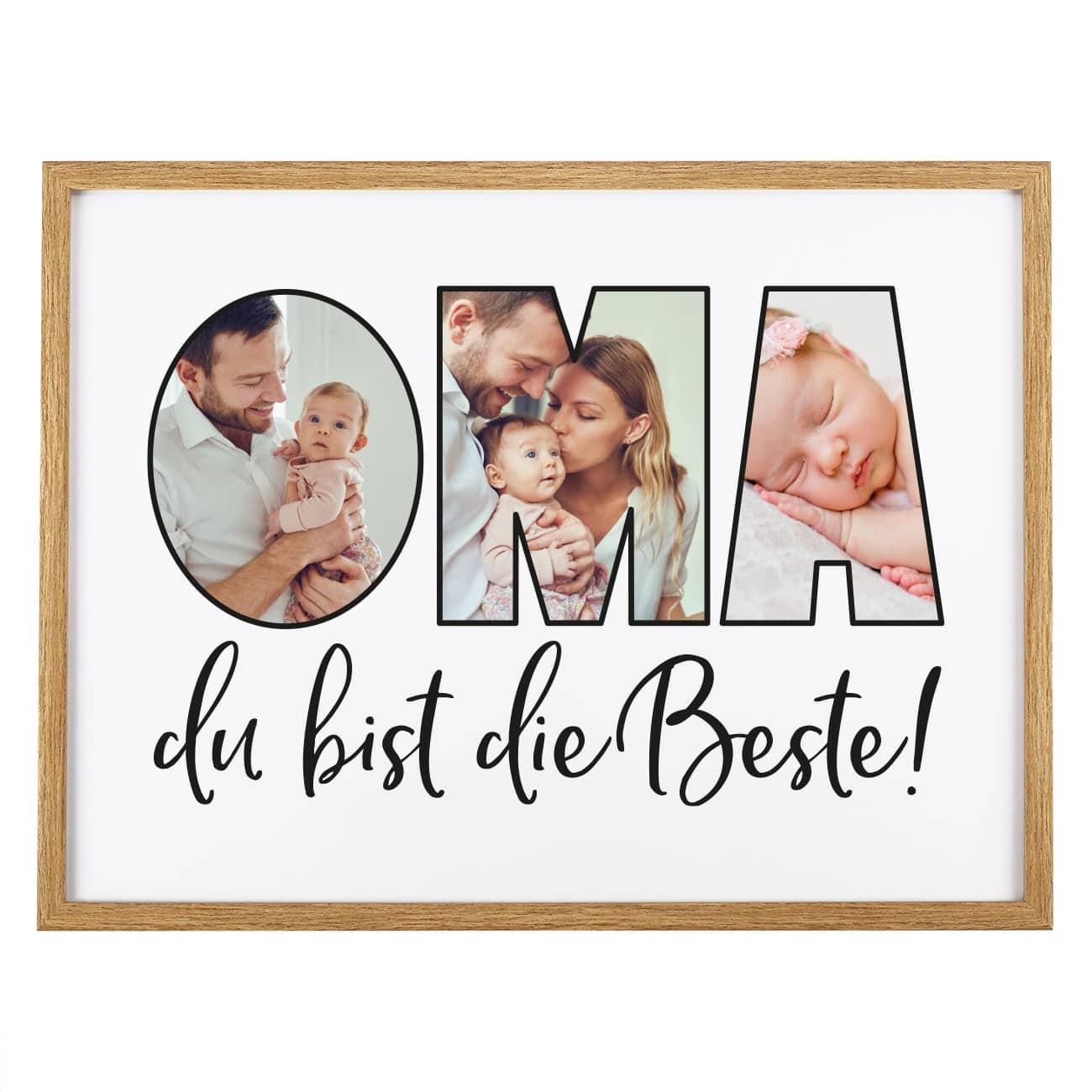 Individueller Bilderrahmen mit Fotomotiv für die beste Oma