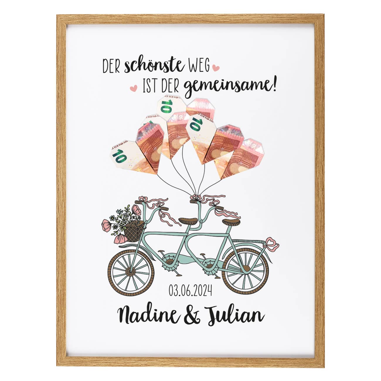 Zum Einkleben von Geldscheinen