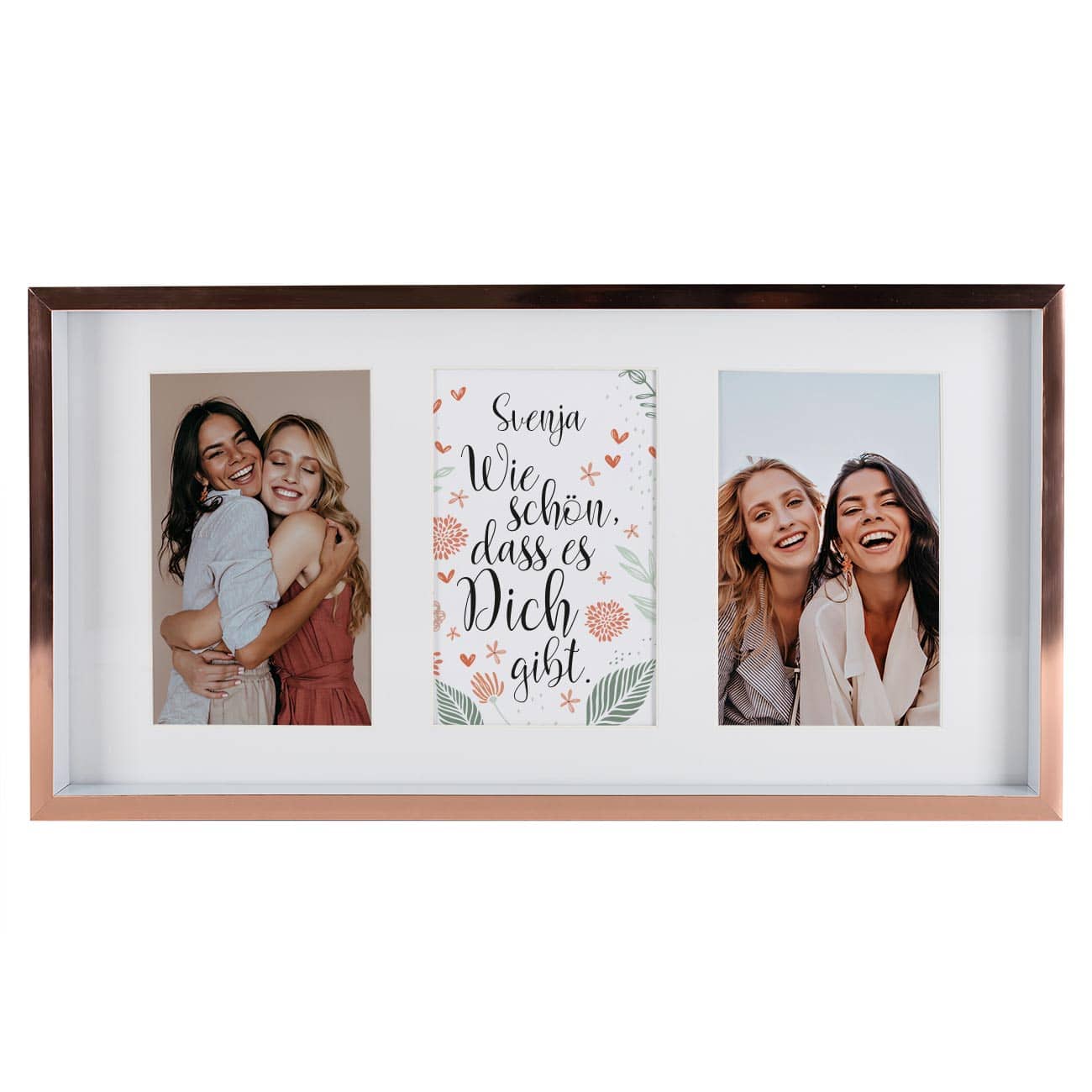 Bilderrahmen personalisiert mit zwei Fotos und Text