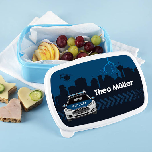 Brotdose Polizei Motiv mit Name