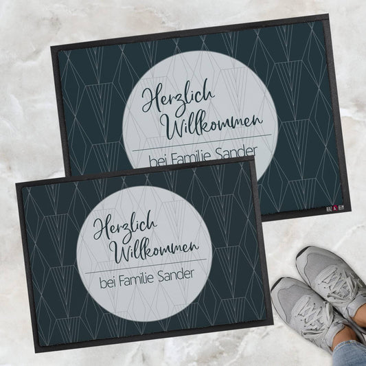 Mit dem Schriftzug "Herzlich WIllkommen" in 2 Größen