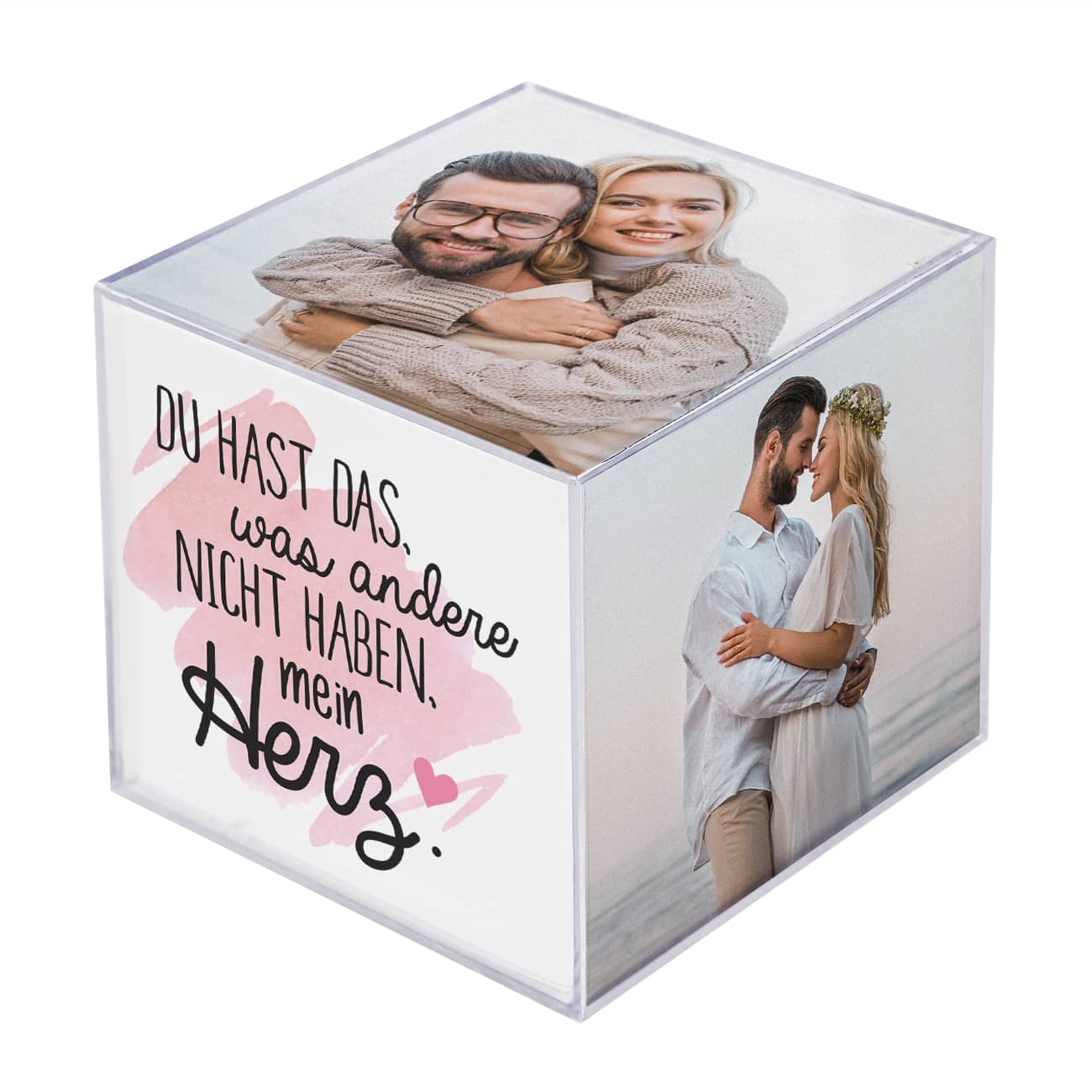 Foto-Würfel - Geschenk zum Valentinstag mit Ihren Fotos