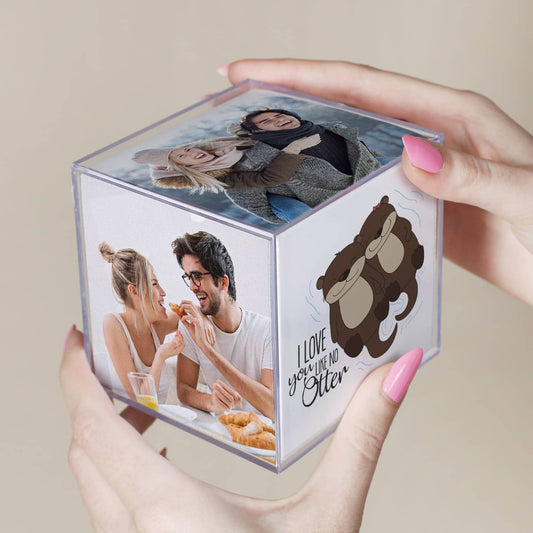 Fotowürfel zum Valentinstag mit Ihren Fotos und 5 verschiedenen Sprüchen