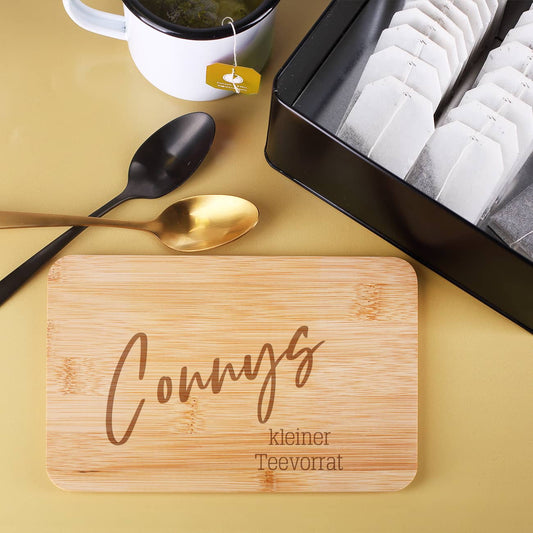 Bambusdeckel mit Gravur nach Wunsch