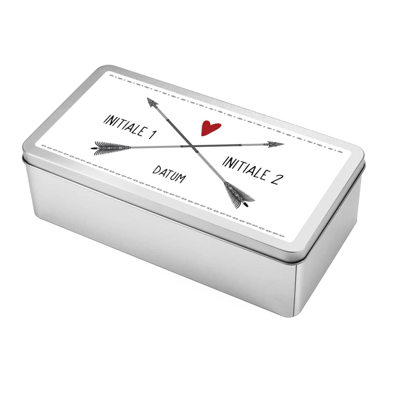 Geschenkdose zur Hochzeit mit Initialen