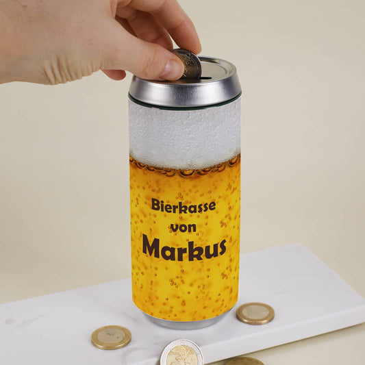 Bierkasse mit Wunschtext