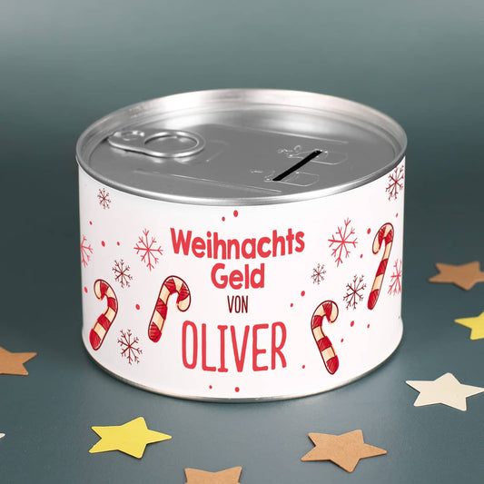 personalisierte Aufreißspardose als Weihnachtsgeschenk