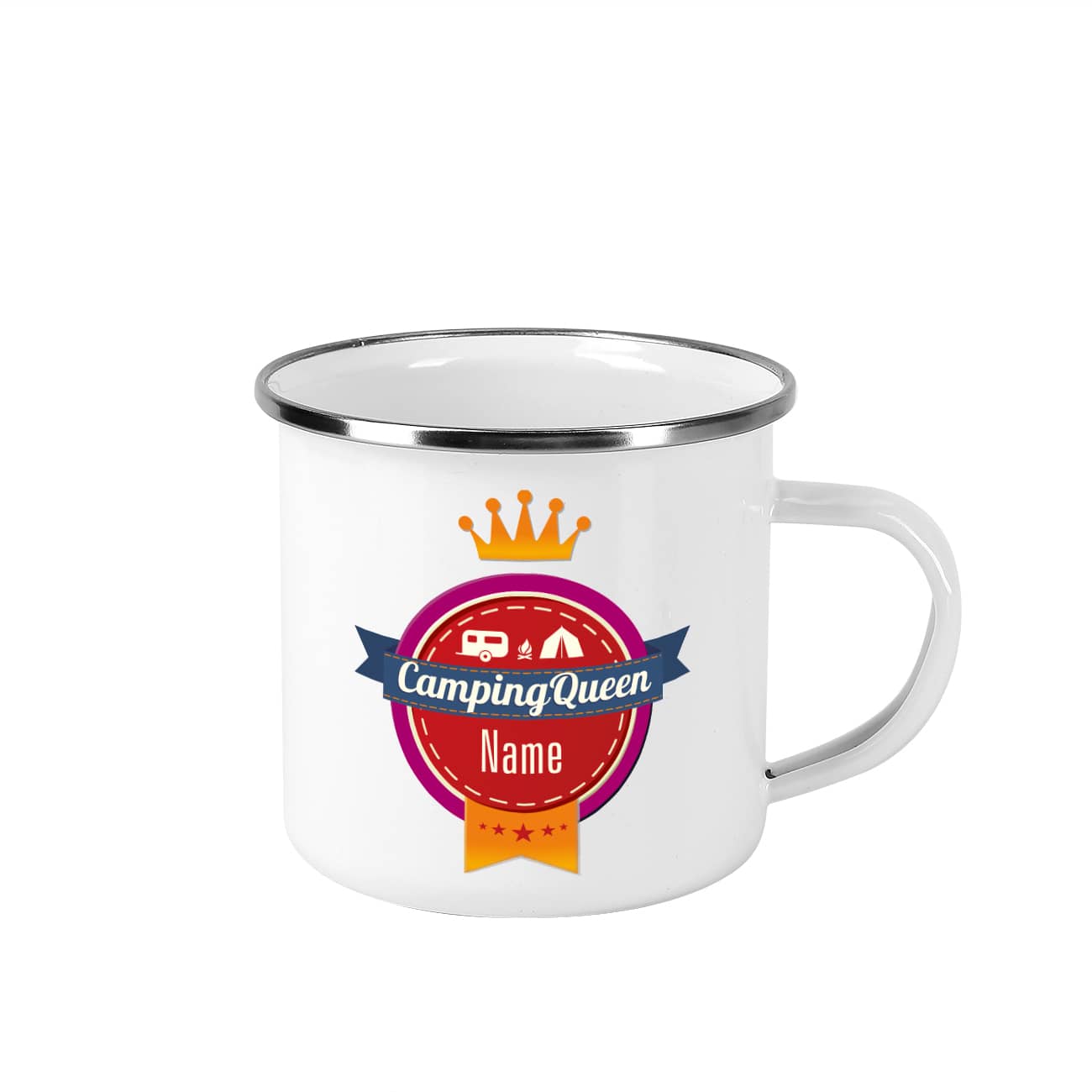 Emaillierte Tasse mit Wunschname