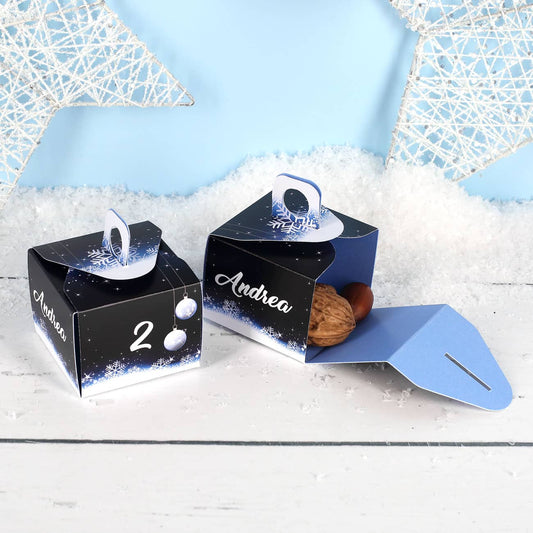 personalisierter DIY-Adventskalender mit Wunschname bedruckt