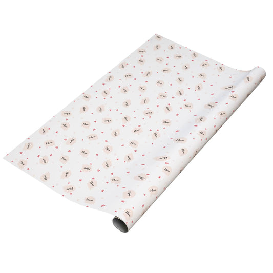 Geschenkpapier mit Herzchen und Wunschname