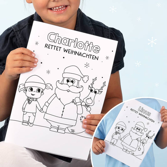 Personalisiertes Malheft für Mädchen zu Weihnachten